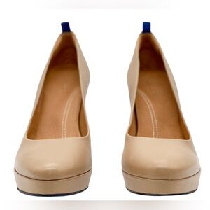 Dr Liza Nude Sneaker Pump Block Heels